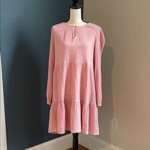 beachlunchlounge Pink Long Sleeve Dress